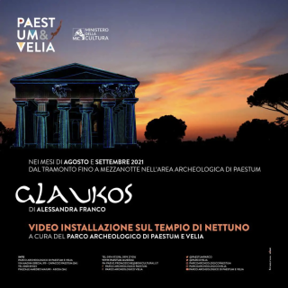Il tempio di Nettuno si anima con i colori brillanti di “GLAUKOS”